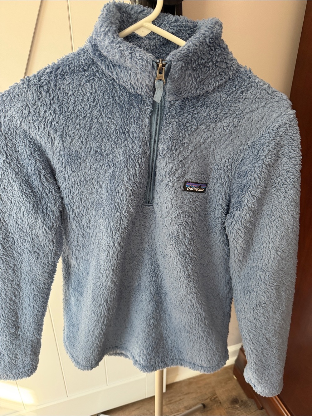 Patagonia Sky Blue Plush Half-Zip Turtleneck Fleece